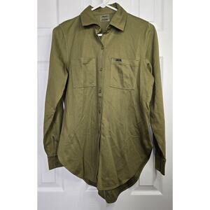 Jofit Women's Green Button Up Continental Shirt- Size Small